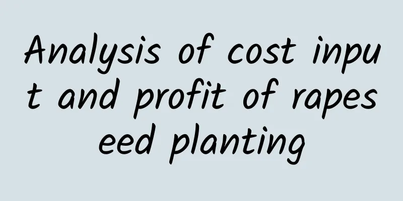 Analysis of cost input and profit of rapeseed planting