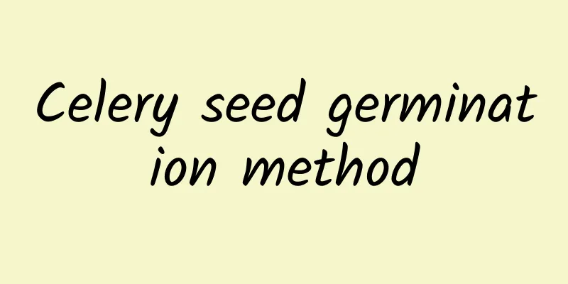 Celery seed germination method