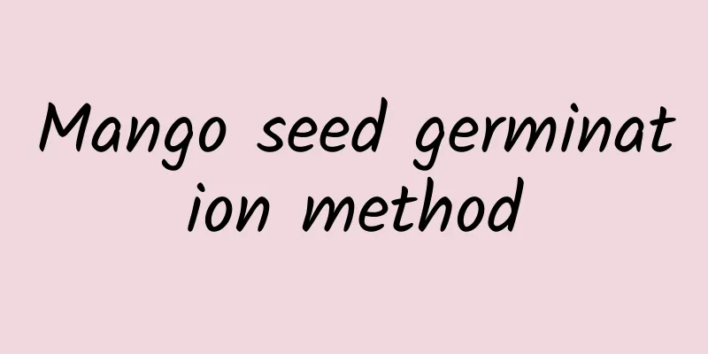 Mango seed germination method