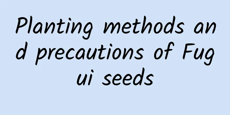 Planting methods and precautions of Fugui seeds