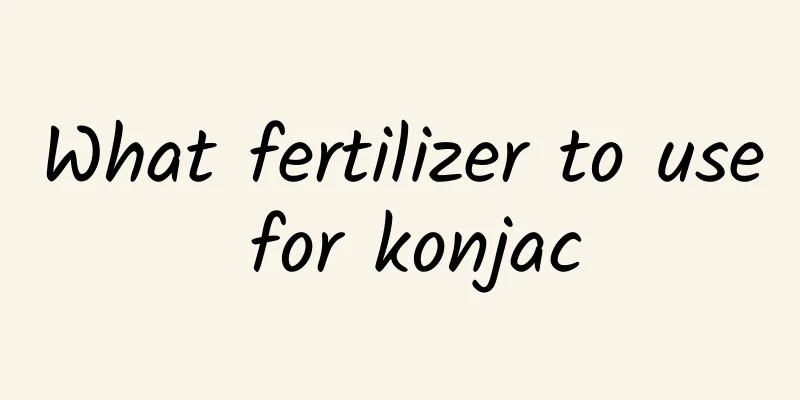 What fertilizer to use for konjac