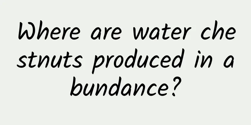 Where are water chestnuts produced in abundance?