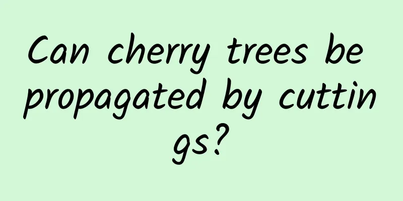 Can cherry trees be propagated by cuttings?