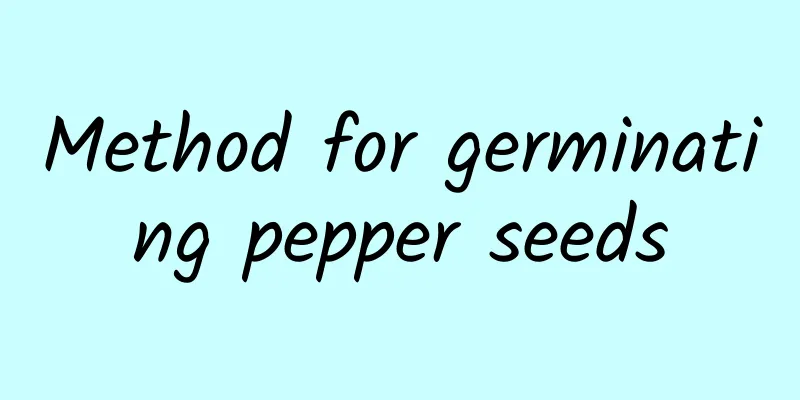 Method for germinating pepper seeds