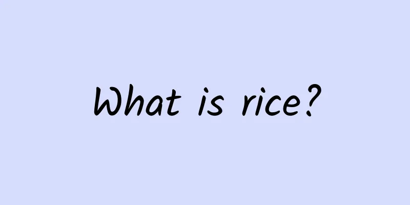 What is rice?