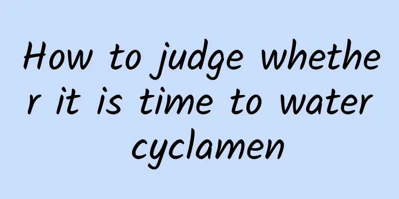 How to judge whether it is time to water cyclamen