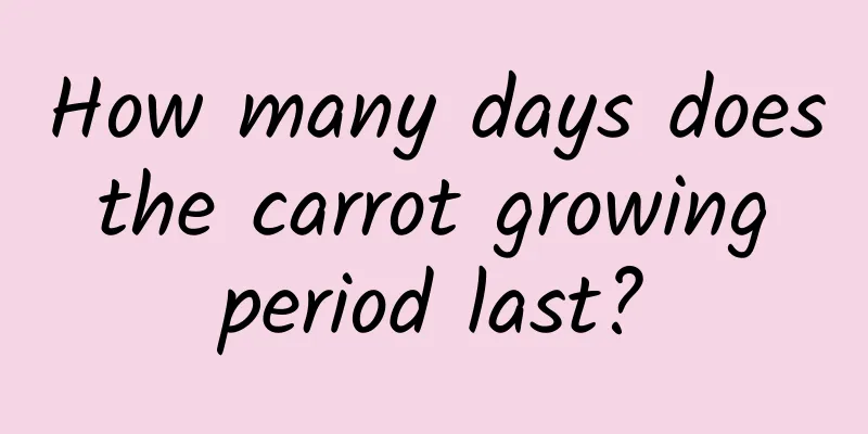How many days does the carrot growing period last?