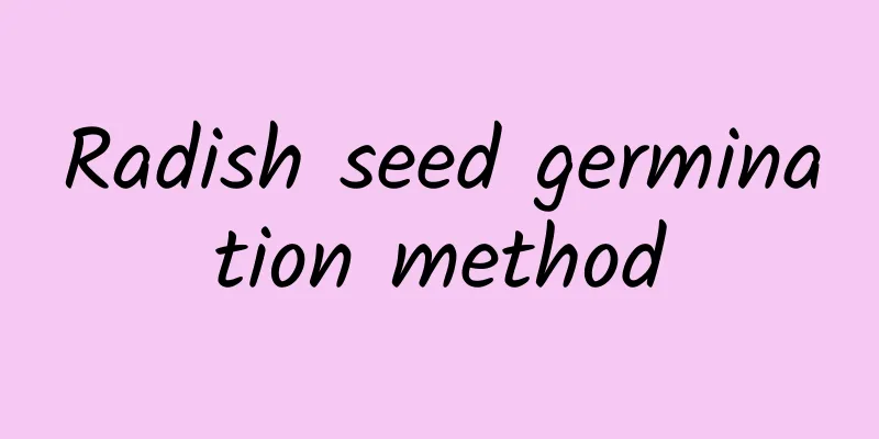 Radish seed germination method