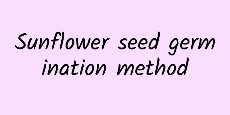 Sunflower seed germination method