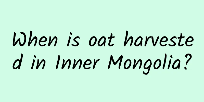 When is oat harvested in Inner Mongolia?