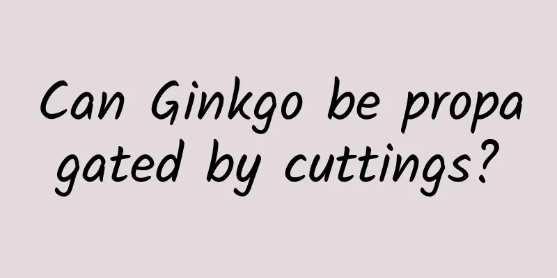 Can Ginkgo be propagated by cuttings?