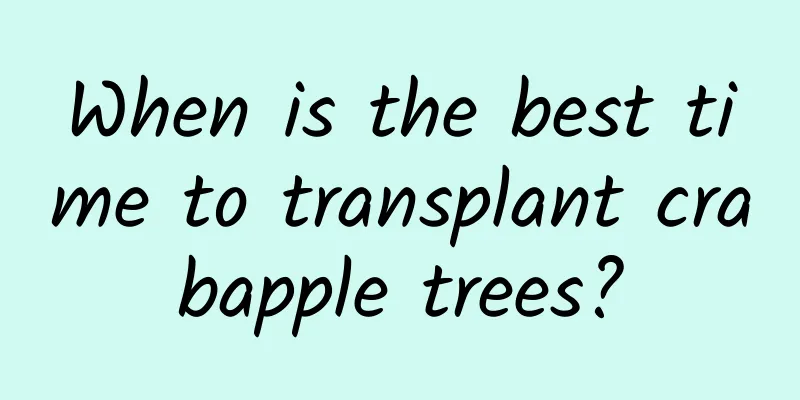 When is the best time to transplant crabapple trees?