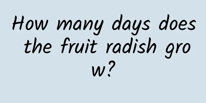 How many days does the fruit radish grow?