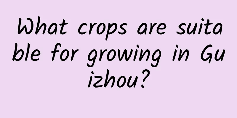 What crops are suitable for growing in Guizhou?