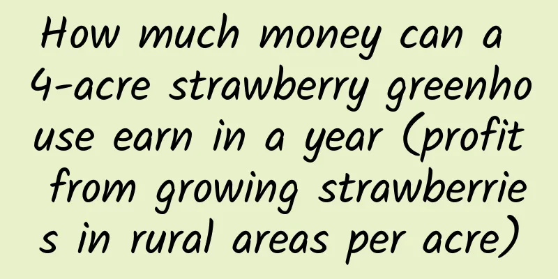 How much money can a 4-acre strawberry greenhouse earn in a year (profit from growing strawberries in rural areas per acre)