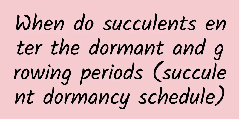 When do succulents enter the dormant and growing periods (succulent dormancy schedule)