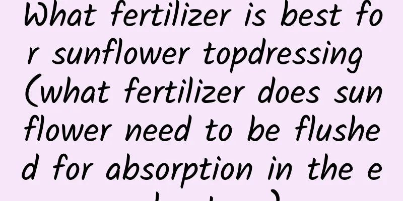 What fertilizer is best for sunflower topdressing (what fertilizer does sunflower need to be flushed for absorption in the early stage)