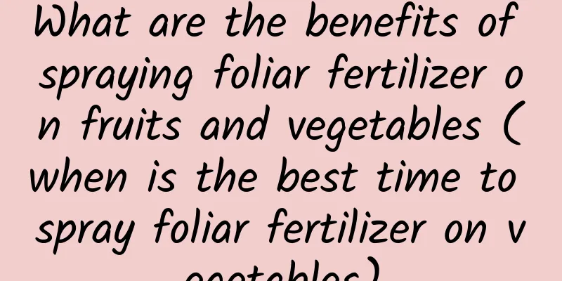 What are the benefits of spraying foliar fertilizer on fruits and vegetables (when is the best time to spray foliar fertilizer on vegetables)