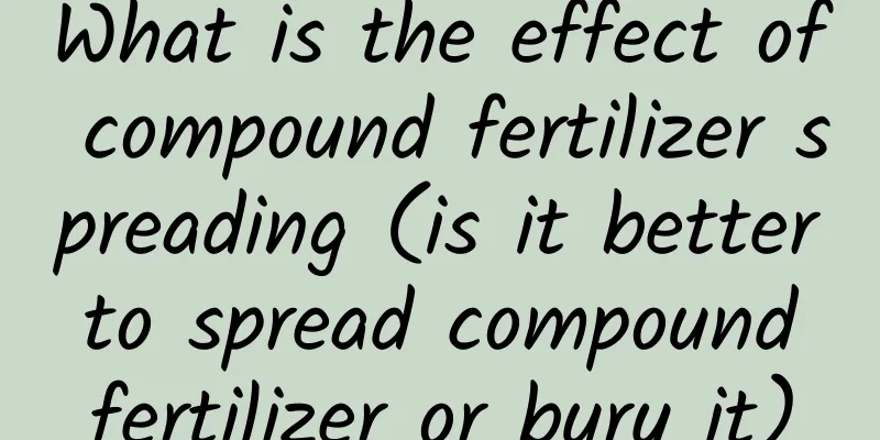 What is the effect of compound fertilizer spreading (is it better to spread compound fertilizer or bury it)