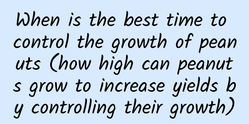 When is the best time to control the growth of peanuts (how high can peanuts grow to increase yields by controlling their growth)