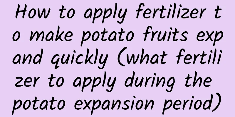 How to apply fertilizer to make potato fruits expand quickly (what fertilizer to apply during the potato expansion period)