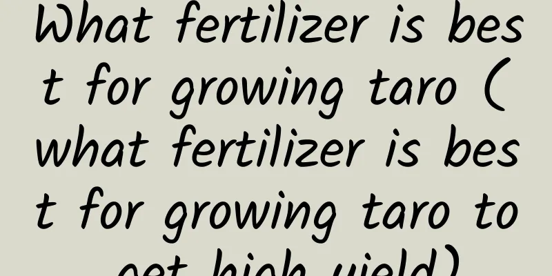 What fertilizer is best for growing taro (what fertilizer is best for growing taro to get high yield)