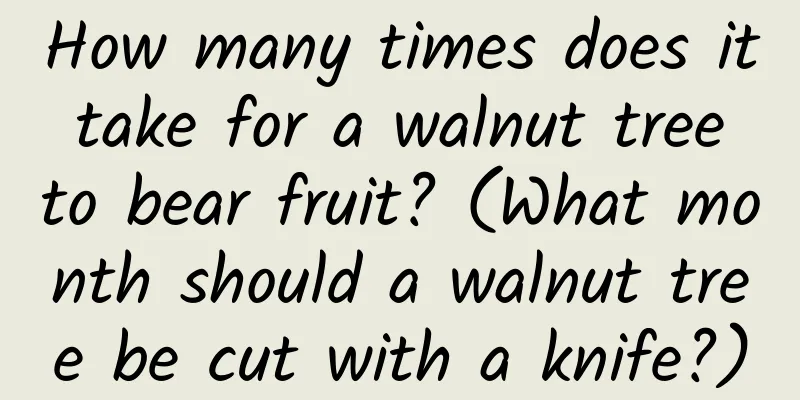 How many times does it take for a walnut tree to bear fruit? (What month should a walnut tree be cut with a knife?)