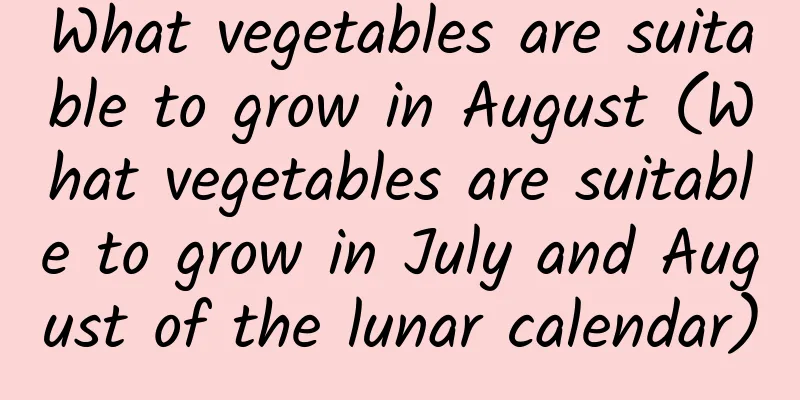 What vegetables are suitable to grow in August (What vegetables are suitable to grow in July and August of the lunar calendar)