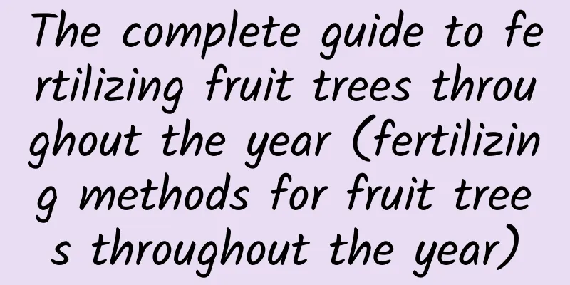 The complete guide to fertilizing fruit trees throughout the year (fertilizing methods for fruit trees throughout the year)