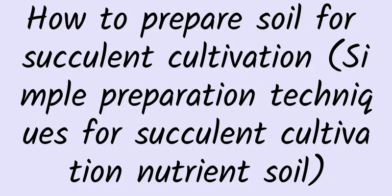 How to prepare soil for succulent cultivation (Simple preparation techniques for succulent cultivation nutrient soil)