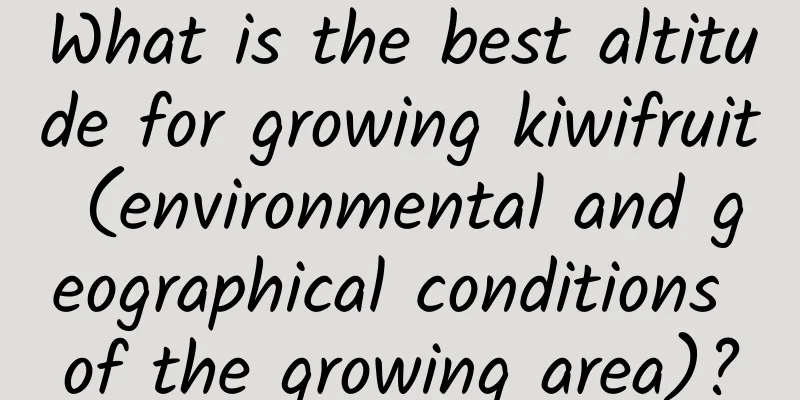 What is the best altitude for growing kiwifruit (environmental and geographical conditions of the growing area)?