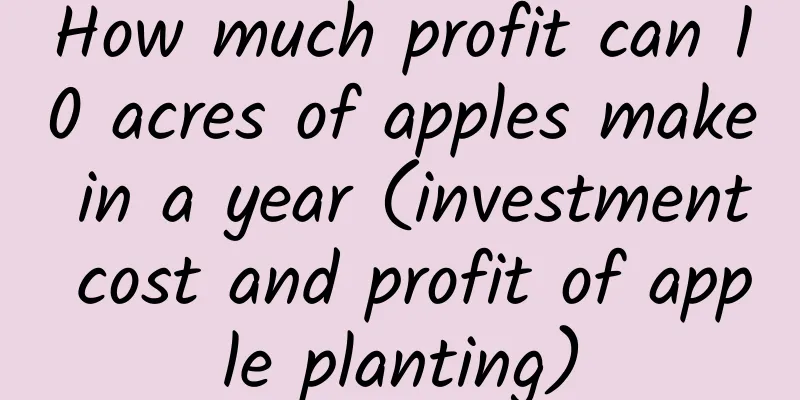 How much profit can 10 acres of apples make in a year (investment cost and profit of apple planting)