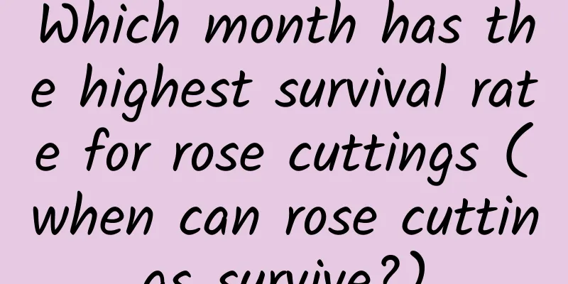 Which month has the highest survival rate for rose cuttings (when can rose cuttings survive?)