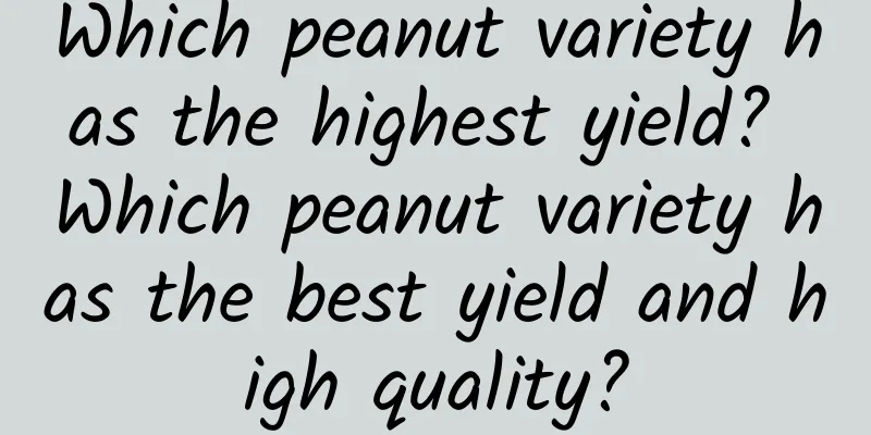 Which peanut variety has the highest yield? Which peanut variety has the best yield and high quality?