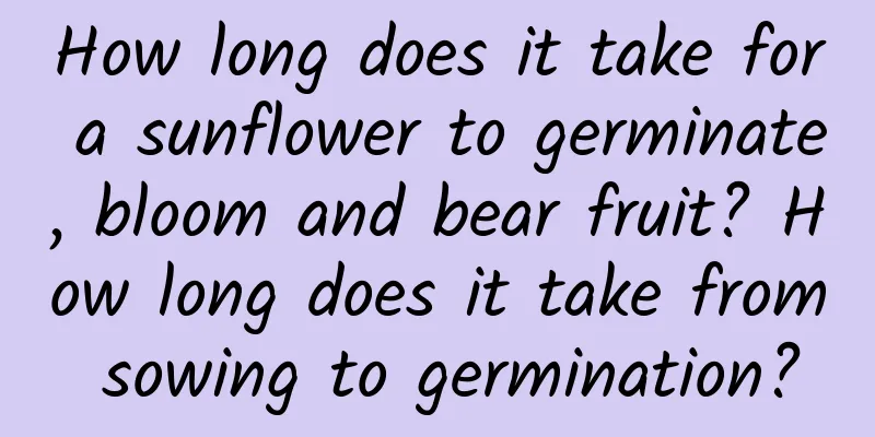 How long does it take for a sunflower to germinate, bloom and bear fruit? How long does it take from sowing to germination?