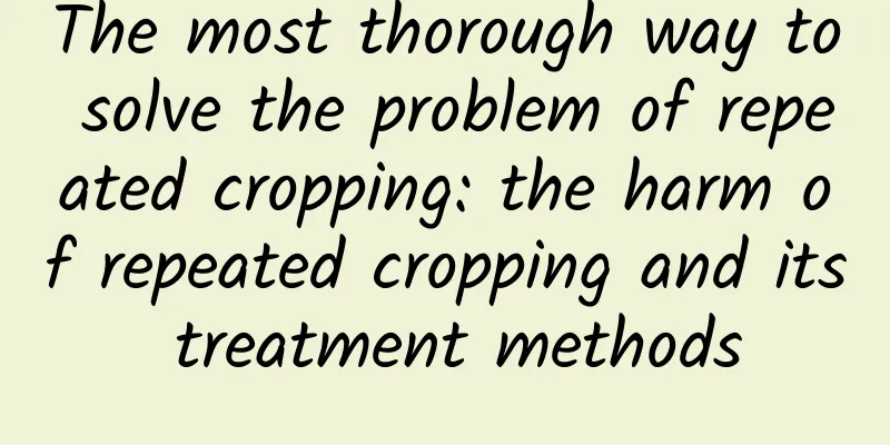 The most thorough way to solve the problem of repeated cropping: the harm of repeated cropping and its treatment methods