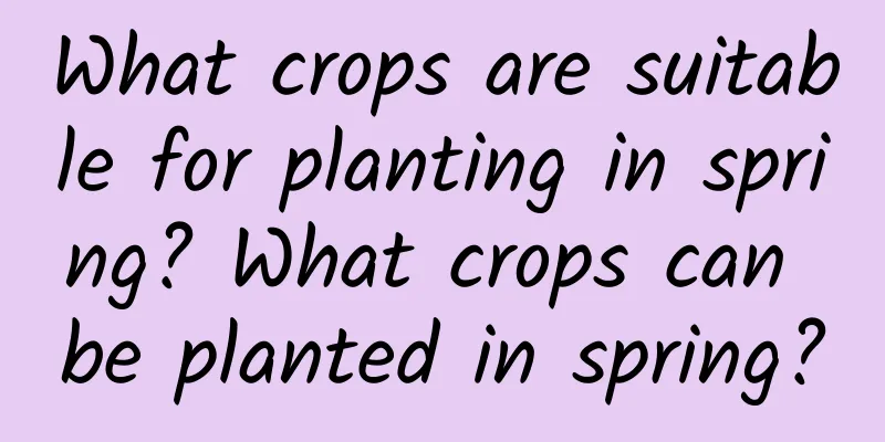 What crops are suitable for planting in spring? What crops can be planted in spring?