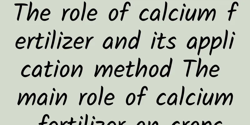 The role of calcium fertilizer and its application method The main role of calcium fertilizer on crops