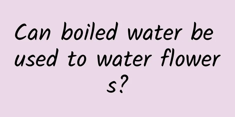 Can boiled water be used to water flowers?