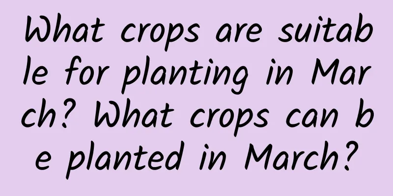 What crops are suitable for planting in March? What crops can be planted in March?