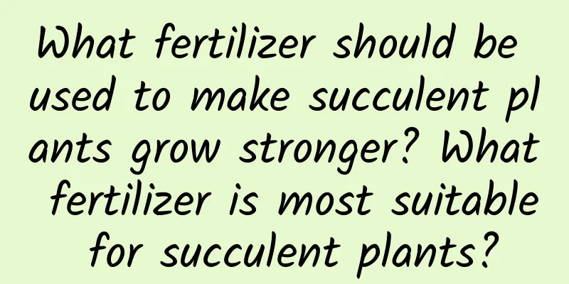What fertilizer should be used to make succulent plants grow stronger? What fertilizer is most suitable for succulent plants?