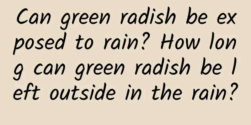 Can green radish be exposed to rain? How long can green radish be left outside in the rain?