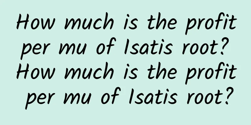How much is the profit per mu of Isatis root? How much is the profit per mu of Isatis root?