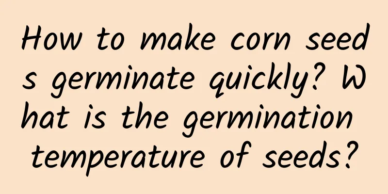 How to make corn seeds germinate quickly? What is the germination temperature of seeds?