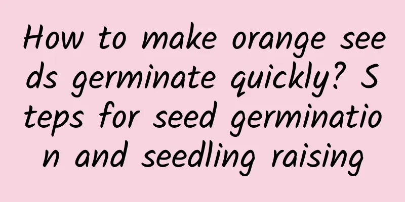 How to make orange seeds germinate quickly? Steps for seed germination and seedling raising