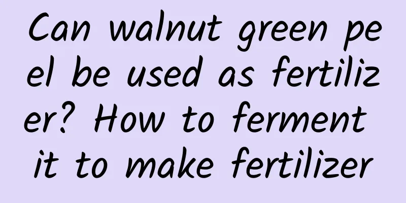 Can walnut green peel be used as fertilizer? How to ferment it to make fertilizer