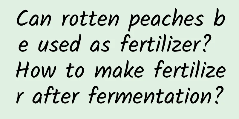 Can rotten peaches be used as fertilizer? How to make fertilizer after fermentation?