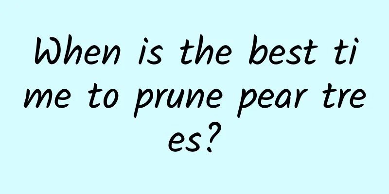 When is the best time to prune pear trees?