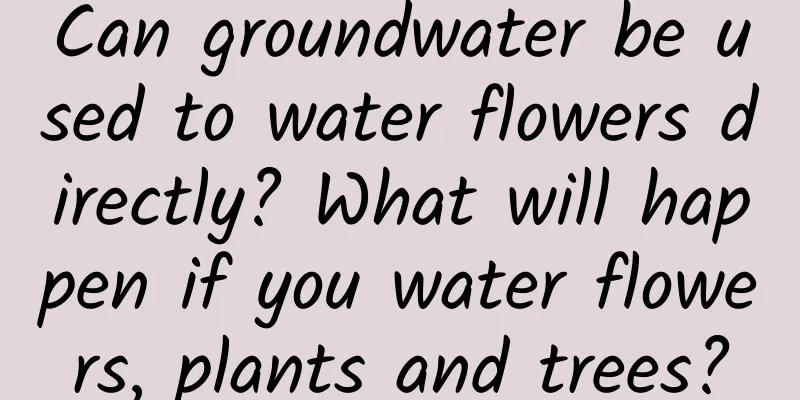 Can groundwater be used to water flowers directly? What will happen if you water flowers, plants and trees?
