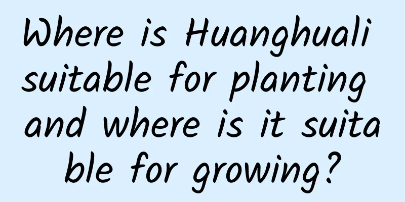 Where is Huanghuali suitable for planting and where is it suitable for growing?